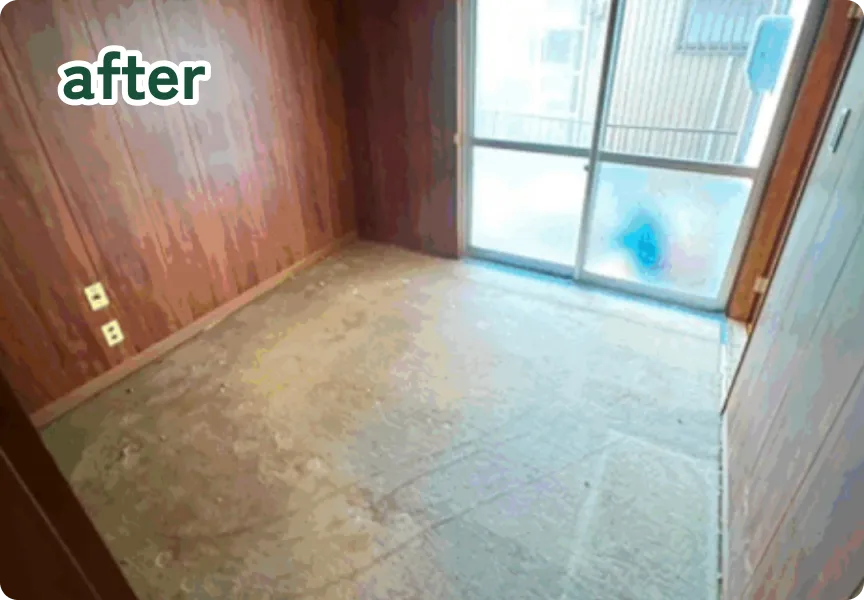 作業後の部屋